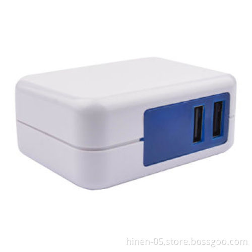 Smart Travel Charger with USB 5V/2.4A+1A Output